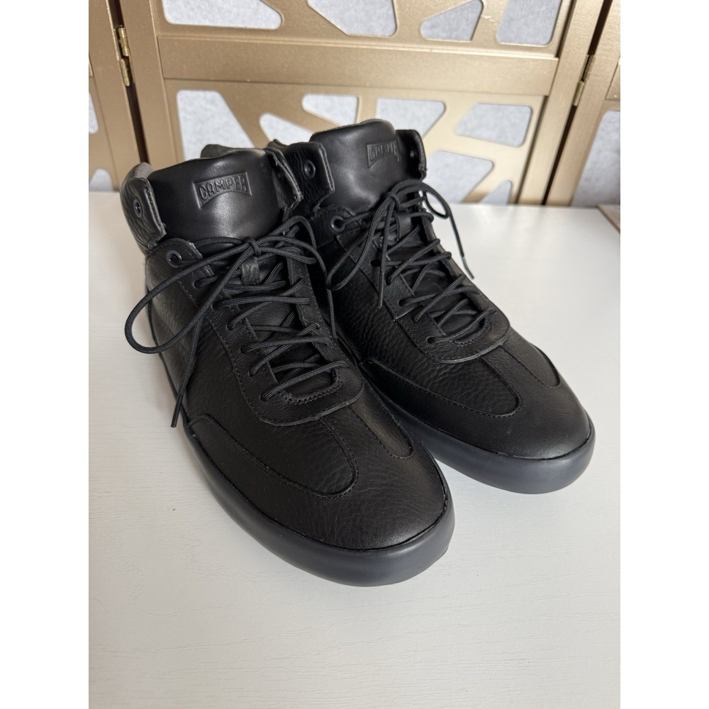 Camper Black Pursuit Men's US 10 10.5 EU 44 Leather Ankle Boots Sneakers Lace Up